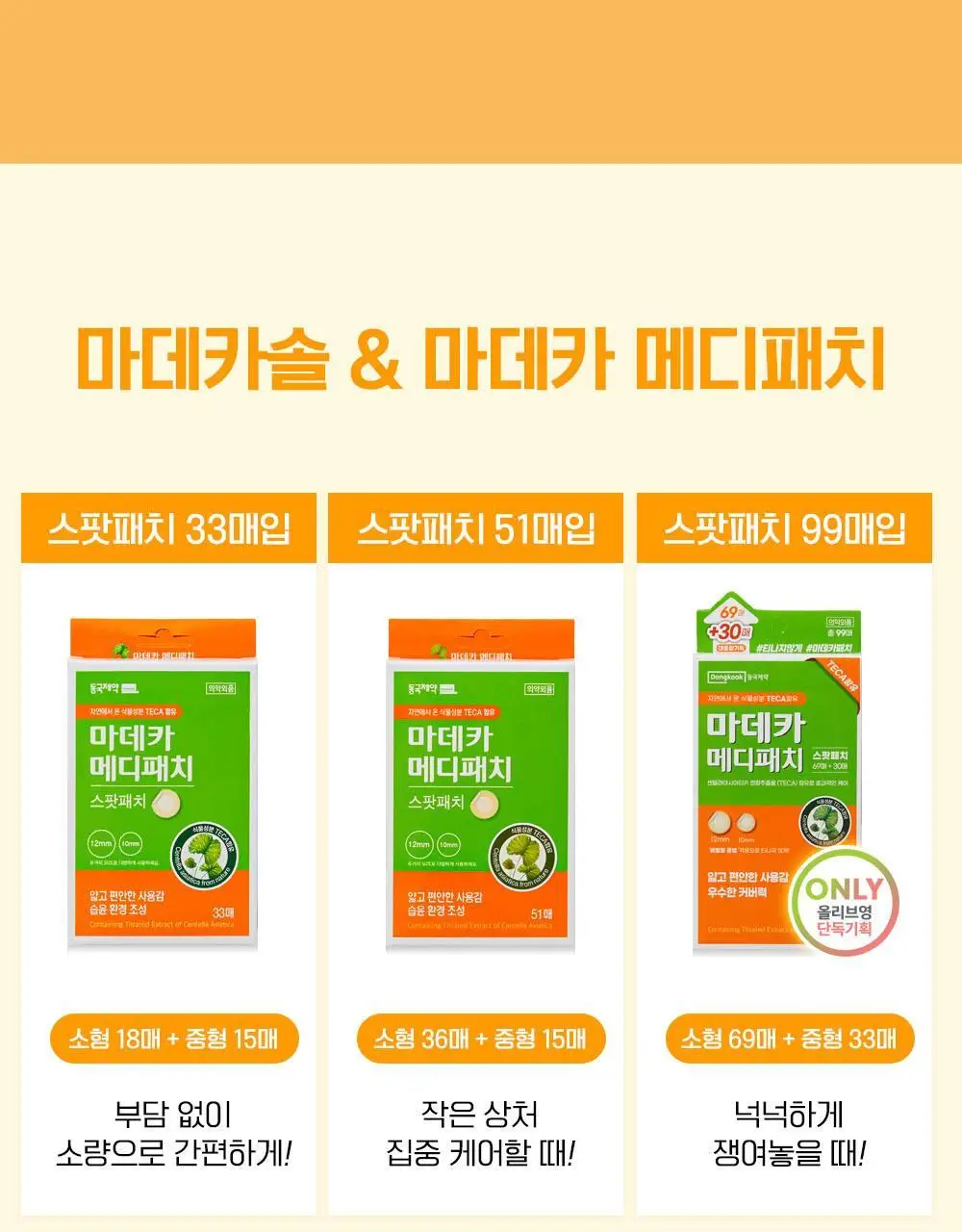 [단독기획] 마데카 메디패치 스팟패치 (33매/99매) 상세페이지 32